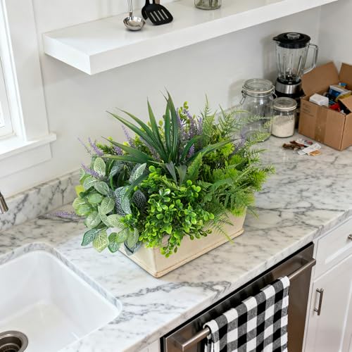 UV-Resistant Outdoor Faux Plants - 12 Pack Realistic Artificial Greenery