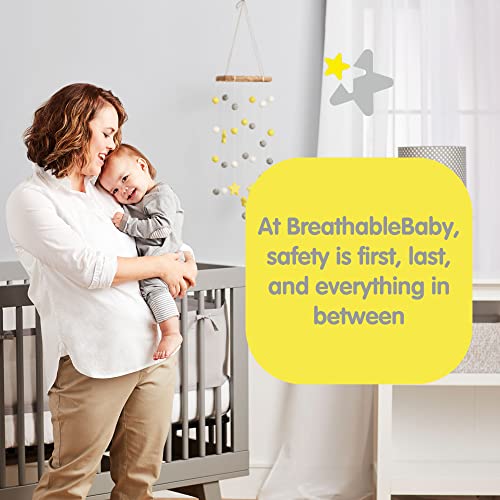 BreathableBaby Breathable Mesh Crib Liner for Full-Size Cribs, White