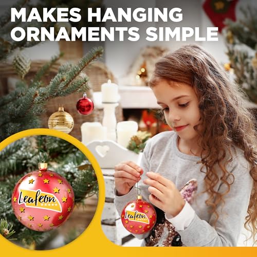 Green Christmas Ornament Hooks (300 Pack) - Reusable Metal Holiday Hangers
