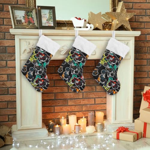 JHKKU Monster Trucks Christmas Stockings 17.7" - 1 Pack, DIY Holiday Decor