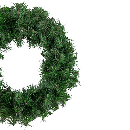12-Inch Artificial Pine Christmas Wreath, Unlit Green Holiday Decor