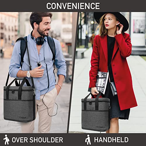 6-Bottle Insulated Wine Carrier Bag - Padded Leakproof Travel Tote