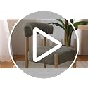 Upholstered Dining Chairs Set of 4, Modern Chenille Kitchen Chairs with Rubberwood Legs