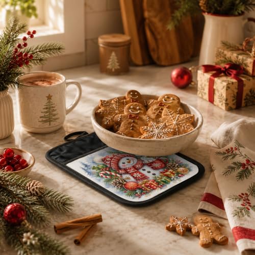 JWYNB Christmas Snowman Holiday Pot Holders - Heat Resistant Kitchen Accessory, Grd Kitchen Theme 15