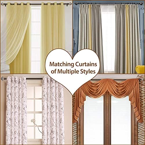 Marbled Curtain Rod Finials, 2-Pack Decorative Window Rod Ends for 1-Inch Rods