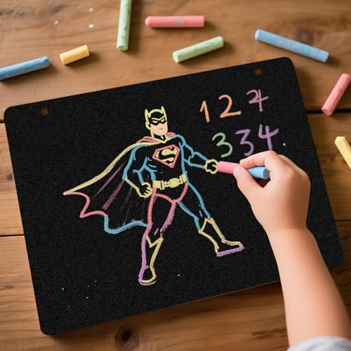 Wooden Double-Sided Chalkboard Sign, 9x6.7 Inch Erasable Message Board