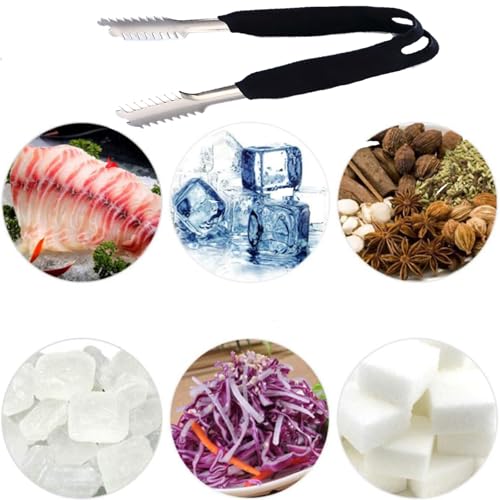 Stainless Steel Ice Tongs 6 Inch Mini Serving Tongs for Food & Drinks