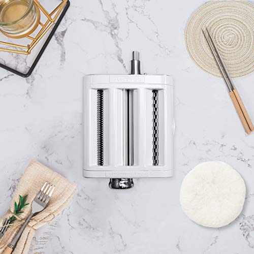 3-in-1 Pasta Maker Attachment Set for Stand Mixers, Stainless Steel
