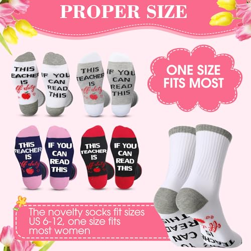 Hushee Teacher Appreciation Gift Set with Cups Socks Keychain - Stylish Polyester, 12 Pieces