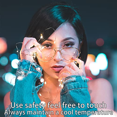 Yisiten 6 Pack 13ft 40LED Battery-Operated Fairy Lights with Timer, Warm White, IP44 Waterproof