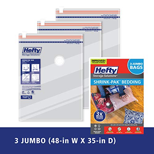 Jumbo Vacuum Storage Bags 3 Pack for Comforters and Blankets