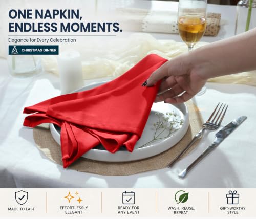 Ruvanti 24-Pack Cotton Enrich Multi Color 18x18 Inch Cloth Napkins Set