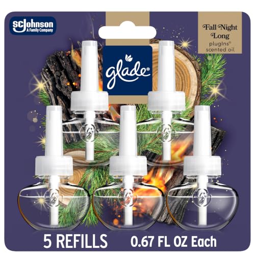 Plug-In Scented Oil Air Freshener Refills, Fall Night Long (5 Pack, 3.35 fl oz)