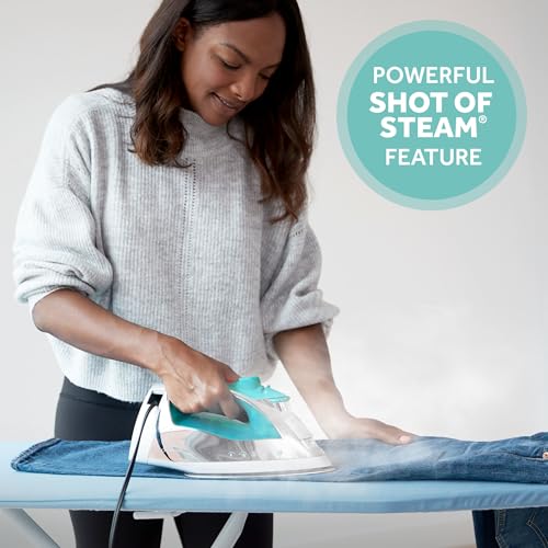 1400W Steam Iron with Nonstick Soleplate and Auto Shut-Off