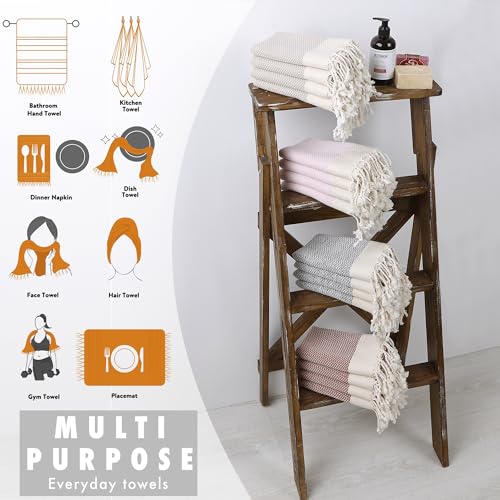 Turkish Hand Towels Set of 2 - 16x32 Inch Boho Farmhouse Decorative Towels