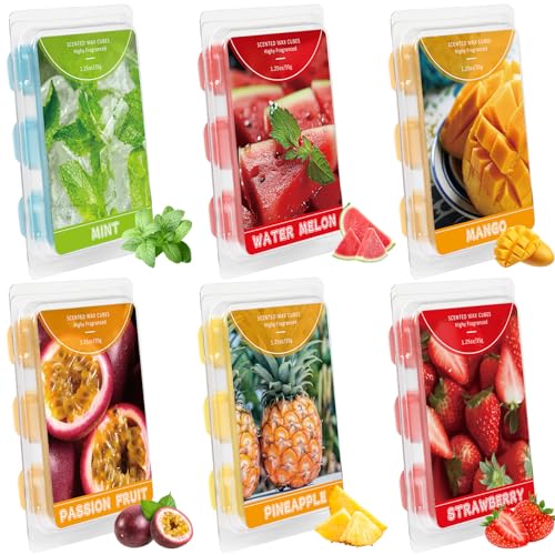 Scented Wax Melts 6-Pack - Natural Soy Wax Cubes for Wax Warmers