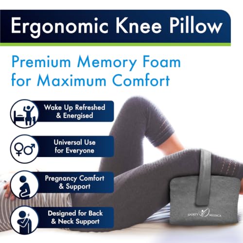 Memory Foam Knee Pillow for Side Sleepers | Sciatica & Back Relief