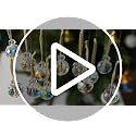 12 Pcs Mini Crystal Glass Christmas Tree Ornaments - 0.87-Inch Prism Balls