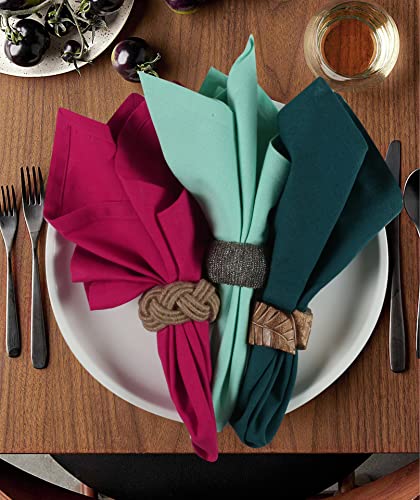 12-Pack Cotton Linen Cloth Napkins, 18x18 Inch Washable Table Napkins Set