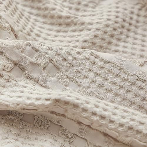 PHF 20x54 Inch Oatmeal Cotton Waffle Body Pillowcase - No Insert