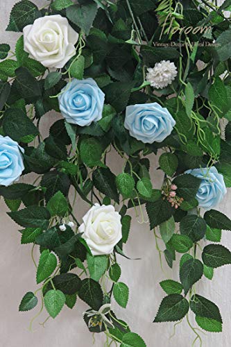 25-Piece Artificial Foam Roses with Stems for DIY Wedding Bouquets & Decor