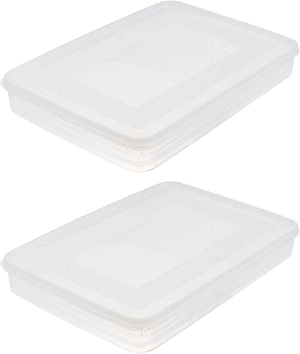 Uonlytech Large Airtight Dumpling Box - Clear Veggie Tray with Lid | Refrigerator Egg Storage Container