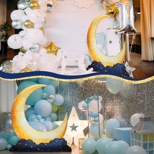 5ft Large Moon Stand-Up Cutout Prop - Starry Night Party Decoration