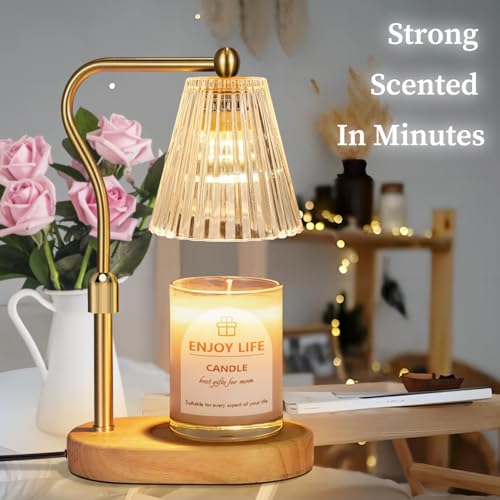 Dimmable Candle Warmer Lamp with Timer & Adjustable Height for Jar Candles