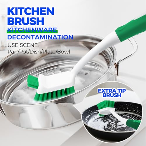 5-Piece Household Cleaning Brush Set for Tile, Grout, Kitchen & Bathroom