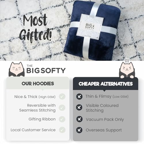 Oversized Wearable Hoodie Blanket with Zipper, Comfy Fleece Loungewear