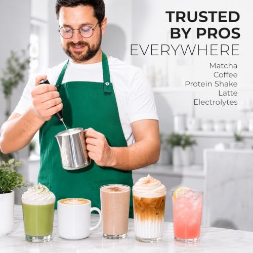 Handheld Electric Milk Frother Wand - Drink Mixer for Coffee & Matcha