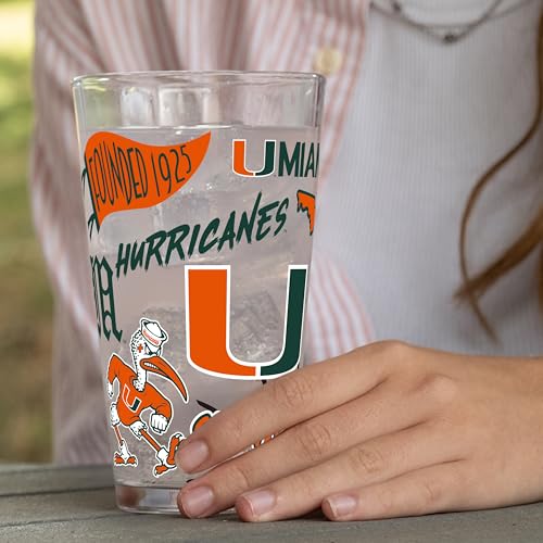 16 oz Native Icons Pint Glass - Durable Chip-Resistant Beer Drinkware