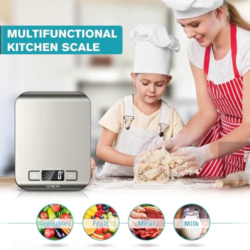 Digital Kitchen Scale - 304 Stainless Steel Food Scale with Tare