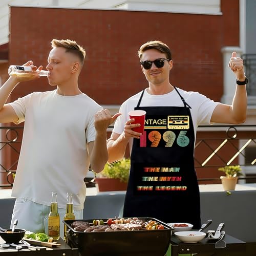 30th Birthday Gifts Funny Men's Aprons - Dad Grilling BBQ Apron for Men