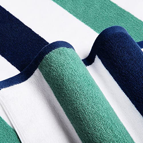 Oversized Cotton Beach Towel - 40x70 Extra Large Plush Stripe Pool Towel