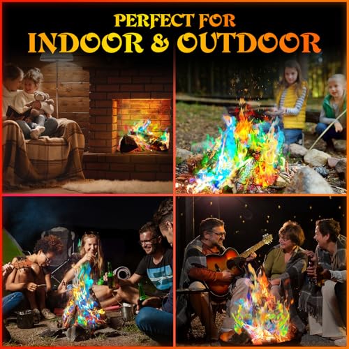 Color Changing Fire Packets for Campfires and Fire Pits 12 Pack