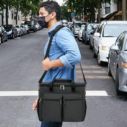 OUUTMEE Bartender Travel Bag for Cocktail Shaker Set - Black, Large Capacity