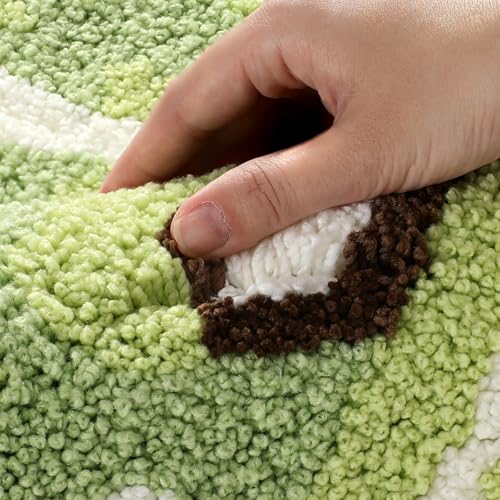 Lemon Fruit Half Round Bathroom Mat - Non-Slip Absorbent Floor Rug 45x80cm