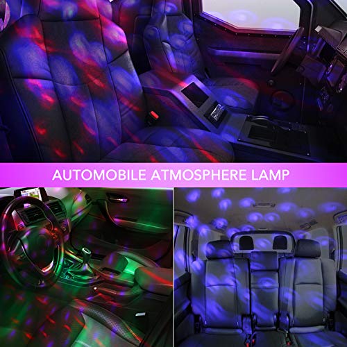 Lmaytech 2 Pack USB Mini Disco Ball Party Lights Sound Activated DJ Stage Strobe Lights