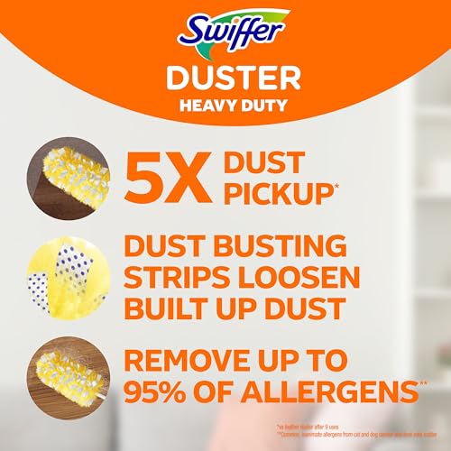 Swiffer Heavy Duty Duster Kit with 3 ft Extendable Handle and 3 Refills