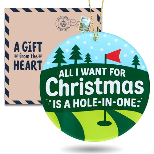 SOLMAY Golf Christmas Ornament — Hole-in-One Quote Variation
