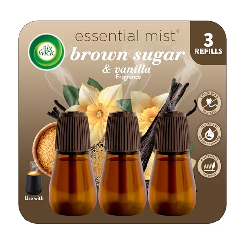 Essential Oil Mist Air Freshener Refills, Brown Sugar & Vanilla - 3 Pack