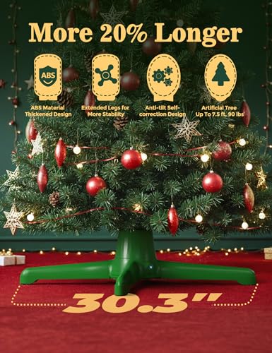 Springlift Deep Green 2026 Upgrade Rotating Christmas Tree Stand with Remote, Adjustable for Up to 7.5ft 90lb Artificial Tree