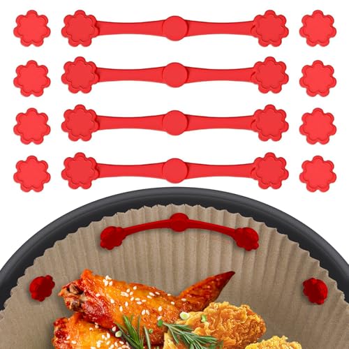 Magnetic Air Fryer Parchment Paper Clips - 12-Pack Heat-Safe Silicone