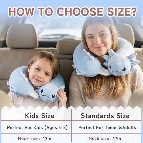 Memory Foam Travel Neck Pillow - 360-Degree Support for Car & Airplane