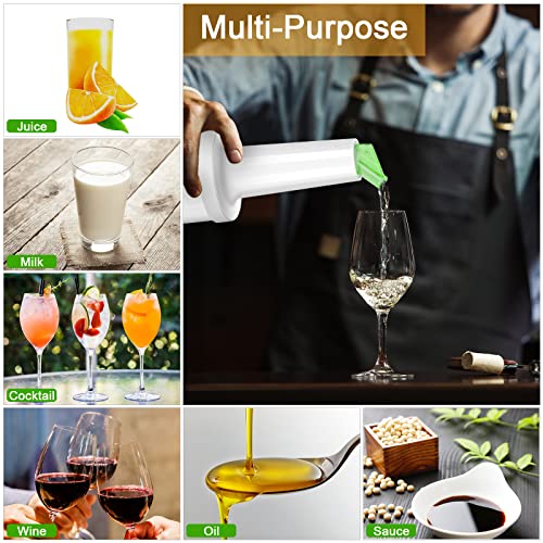 Darckle 6-Piece Multi-Color Juice Pour Bottles & 20 Stainless Steel Pourers – 1L Reusable Bar & Kitchen Set