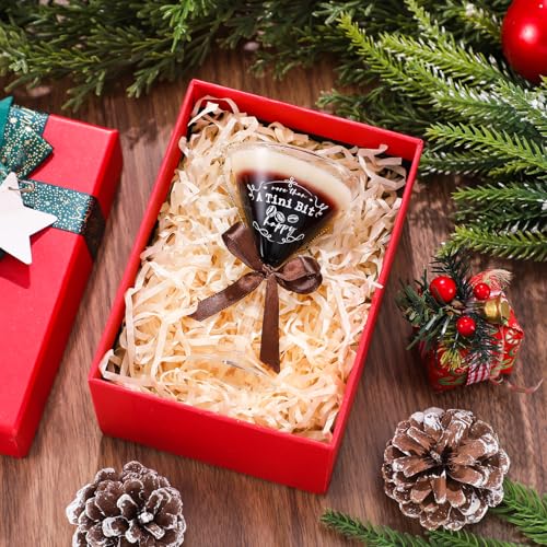 Teenyyou Espresso Martini Christmas Ornament 4 Inch Holiday Tree Decor with Bow