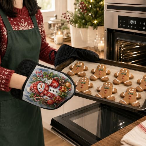 JWYNB Christmas Snowman Holiday Pot Holders - Heat Resistant Kitchen Accessory, Grd Kitchen Theme 15
