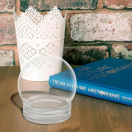 15 Pack 3-Inch Clear Plastic DIY Snow Globes with Screw-Off Caps