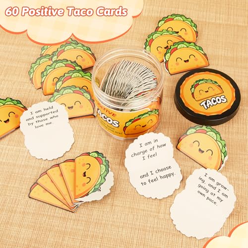 Positive Taco Affirmation Cards Jar – Fun Motivational Gift for Women, Men, Teens